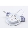 LEDlife Cabi68 møbelspot - Hull: Ø5,5 cm, Mål: Ø6,8 cm, RA91, matt hvit, 2,5W, 12V DC