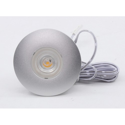 LEDlife Cabi68 møbelspot - Hull: Ø5,5 cm, Mål: Ø6,8 cm, RA91, børstet stål, 2,5W, 12V DC