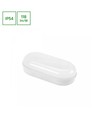 8W LED Technic vegglampe - IP54, IK10, oval, hvit, inkl. lyskilde