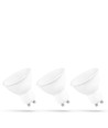 3-pak GU10 6W LED spotpære - Varm hvit, matt, hvit plast, 230V, Spectrum