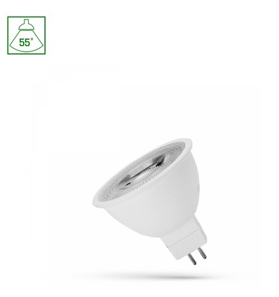 GU5.3 6W LED pære, 12V - 450lm, 55°, kald hvit, MR16