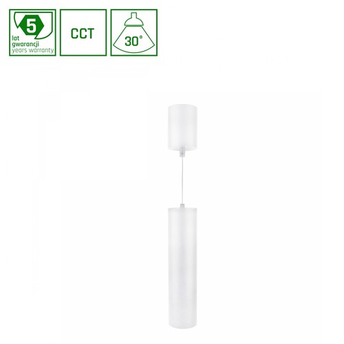 Hangit M 11W - Multivei CCT 230V 30° IP20 74x300Base 80x110 Hvit, Justerbar Høyde