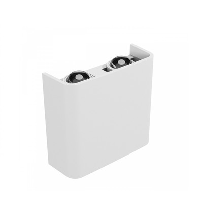 4W Luna opp/ned vegglampe - IP54 utendørs, CCT, 3 lysfarger, hvit, inkl. lyskilde