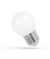 E27 1W LED kronepære - G45, mattert glass