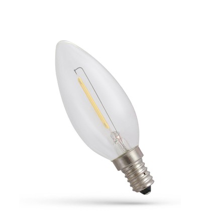 E14 1W LED-pære - C35, kultråd, ekstra varmhvit, 1800K