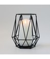 LED Blokklys 15cm høy, flammeeffekt, hvit - Ø7,5cm, 15cm høy, fungerer med fjernkontroll, timer, ekte stearin