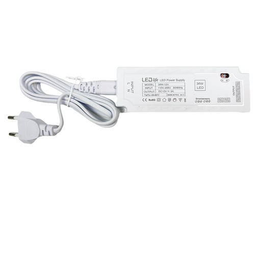 36W møbelspot strømforsyning - Plug and Play, til Sono, Cabi og Reco, maks. 6 spot