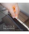 1m 2,4W/m sprutsikker LED-strip - 6V DC, IP65, PIR-sensor, batteri, 30 LED pr. meter