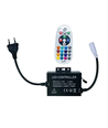 RGB 16x16 Neon flex kontroller med fjernkontroll - Inkl. endestykke, 230V, minnefunksjon, Radiostyrt, maks. 100 m