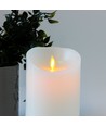 LED XL blokklys 17,5cm, flammeeffekt, hvit - Ø10cm