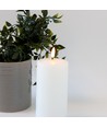 LED blokklys 15cm, smelte-look, flammeeffekt - Ø7,5cm