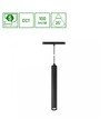 System Shift CCT- Hangit Nedhengt Skinne Lys 12W - 40x297 (900mm Kabel), 25° Sort CCT Bryter