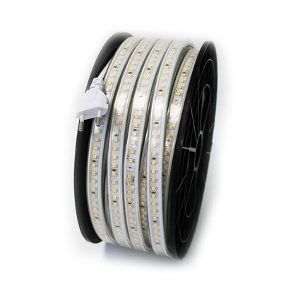 50m Arbeidslys 230V LED strip - IP65, 120 LED/m, 4,8W/m, 480 lm/m