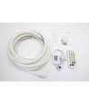 5m RGBIC Neon flex slange, komplett sett - Vevd tau, Bluetooth App, fjernkontroll, USB