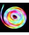 250cm RGBIC Neon Flex komplett sett - 7x15 neonflex, Bluetooth app, fjernkontroll, inkl. monteringklips, USB