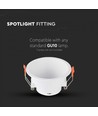 MR16/GU10 Downlight blendfri - Ekskl. lyskilde, hvit, Hull: Ø8,3 cm, Mål: Ø9,3 cm