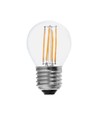 E27 4W 3-trinns dimbar LED kronepære - G45, filament, klart glass