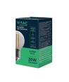 V-Tac 4W LED kronepære - 3-trinns dimbar, G45, karbon filamenter, klart glas, E27