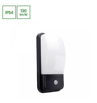 20W ENIGO LED vegglampe med sensor - 130lm/W, 4000K, IP54, bevegelsessensor, utendørs