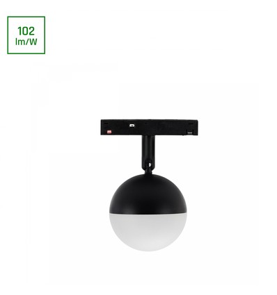 10W SYSTEM SHIFT BASIC GLOBE magnetisk skinnespot - 48V, 130lm/W, 2700K, Ø9cm, til Shift systemet