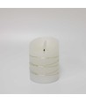 LED blokklys med lyskjede, 10cm, flammeeffekt - Ø7,5cm