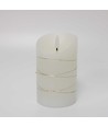 LED blokklys med lyskjede, 12,5cm, flammeeffekt - Ø7,5cm