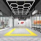 591W RA95 Hexagon LED 14 felter + ramme komplett sett - Inkludert strømtilkobling