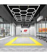 Hexagon LED 14 felter + ramme komplett sett - RA95, 591W, inkludert strømtilkobling