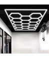 Hexagon LED 14 felter + ramme komplett sett - RA95, 591W, inkludert strømtilkobling