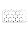 Hexagon LED 14 felter + ramme komplett sett - RA95, 591W, inkludert strømtilkobling