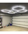 Hexagon LED 5 felt komplett sett - RA95, 168W. inkludert strømtilkobling