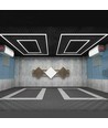 288W RA95 Lysgitter LED 2 rammer komplett sett Hexagon - Inkl. strømtilkobling