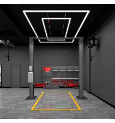 Lysgitter LED 2 rammer komplett sett Hexagon - RA95, 288W, inkludert strømtilkobling