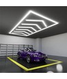 384W RA95 Lysgitter LED + ramme komplett sett (Hexagon) - Inkl. strømtilkobling