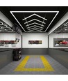 384W RA95 Lysgitter LED + ramme komplett sett (Hexagon) - Inkl. strømtilkobling