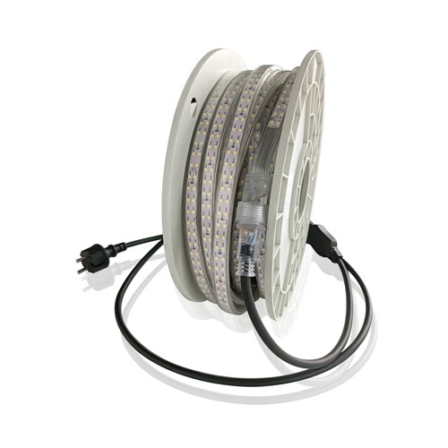 25m LEDlife ridebanestripe på trommel - 230V, IP67, 180 LED/m, 11W/m