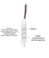 Mini kontroller for løpelys LED-stripe - Ledning styring