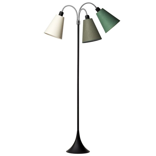 Trafikk Gulvlampe E27 i Sort Med Oliven/Gras/Krem - Nielsen Light