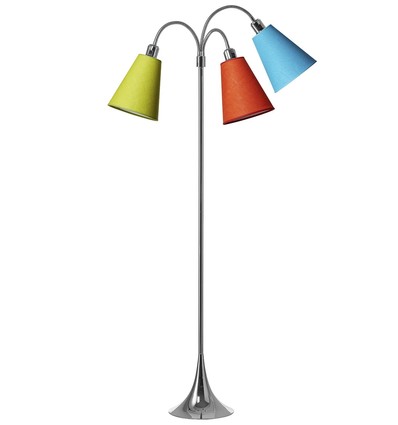 Trafikk Gulvlampe E27 i Krom Med Oransje/Turkis/Lime - Nielsen Light
