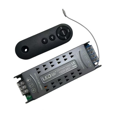 100W / 24V DC dimbar strømforsyning - 4.17A, IP20 innendørs, med fjernkontroll, flimmerfri