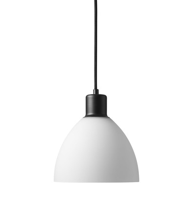 IDA Pendellampe Ø18 Til E27 i Sort/Opal Glass
