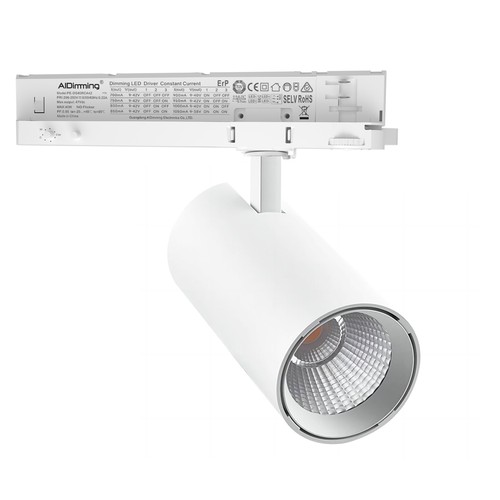 LEDlife PRO-CCT dimbar skinnespot 30W - Justerbar CCT + lysstyrke, 120lm/w, RA92, 3900lm, Flimmerfri, 3-faset