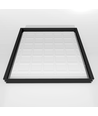 Høy ramme for 60x60 LED-panel - Monteringssett, svart kant