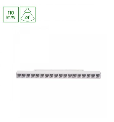 SHIFT Basic - Gitter med Lineær Lampe, 330mm, 18W, 2700K, Hvit