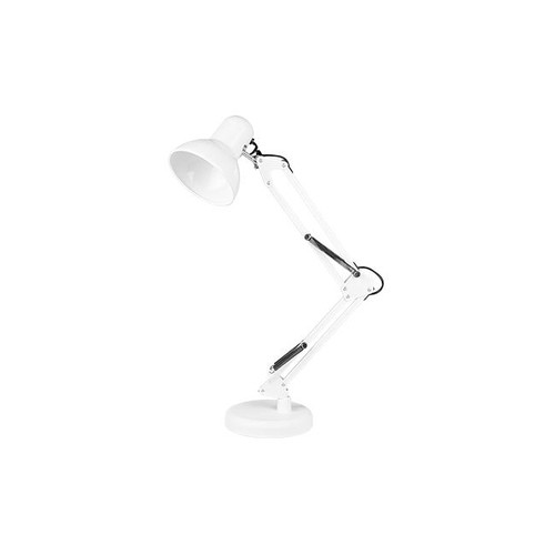 Arkitektlampe Hvit bordlampe - 1,1 meter ledning, E27 sokkel, uten lyskilde