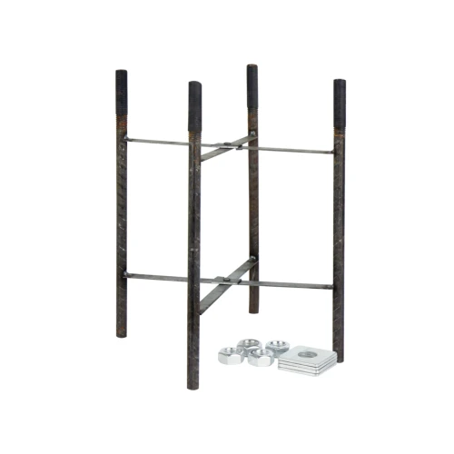 Nedgravd stålramme for montering av lampestang