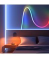 5m RGBIC Neon flex slange, komplett sett - Vevd tau, Bluetooth App, fjernkontroll, USB
