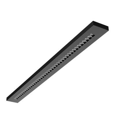 40W RA90 Plank kontorarmatur - Sort, 120cm, CCT, UGR16
