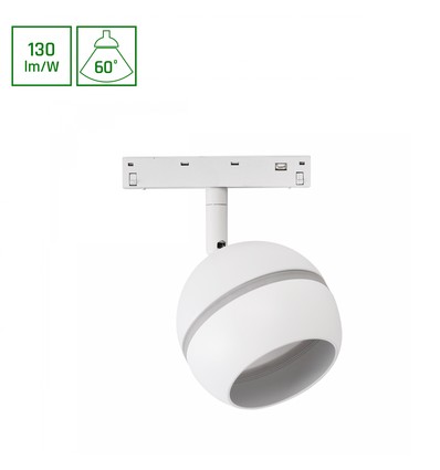 10W SHIFT BASIC GLOBE RING skinnespot til 48V - 130lm/W, 48V, nøytral hvit, Ø9cm