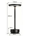 Oppladbar LED bordlampe - Svart, berøringsdimbar, CCT, IP20